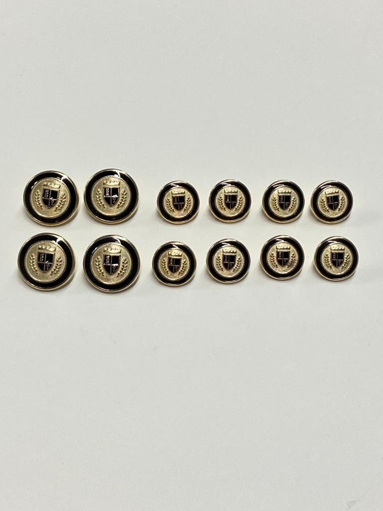 Karan Tuhafiye Karan Haberdashery Blazer Jacket Button Set 4+8 Gold Inside Black 52771510132441 - Image 4
