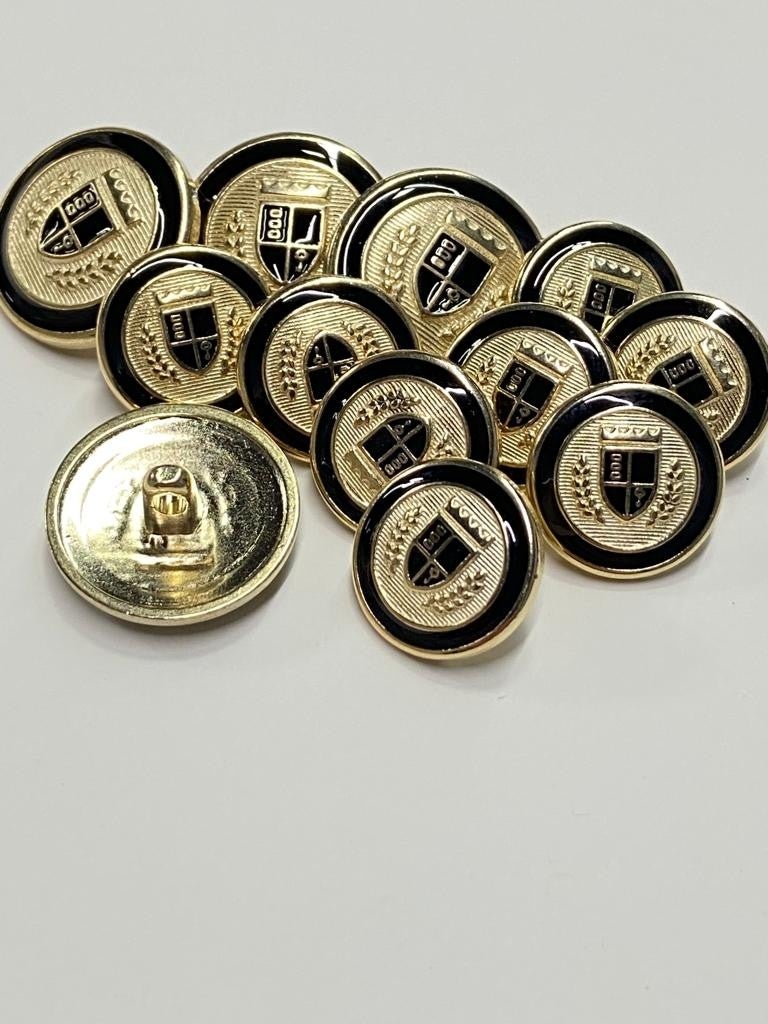 Karan Tuhafiye Karan Haberdashery Blazer Jacket Button Set 4+8 Gold Inside Black 52771510132441 - Image 2