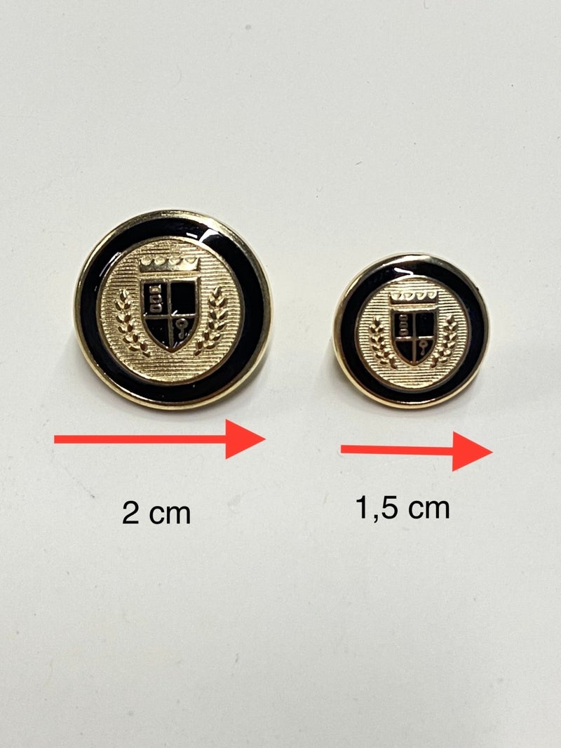 Karan Tuhafiye Karan Haberdashery Blazer Jacket Button Set 4+8 Gold Inside Black 52771510132441 - Image 5