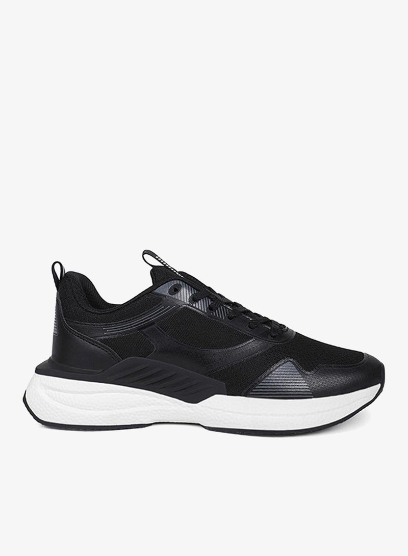 CAMPUS Men Ballet Bubble Yoga Max Lace-Up Walking Shoes-Black - Image 1