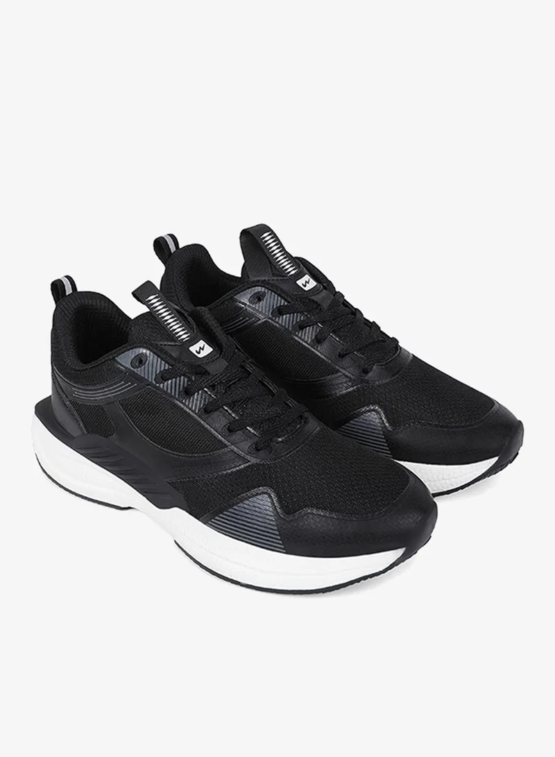 Campus Black Men Ballet Bubble Yoga Max Lace-Up Walking Shoes-Black for Men | Best Price UAE