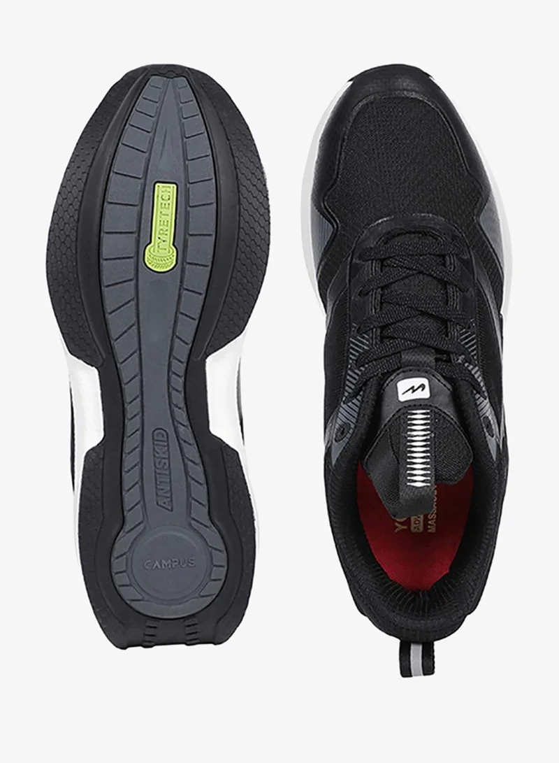 Campus Black Men Ballet Bubble Yoga Max Lace-Up Walking Shoes-Black for Men | Best Price UAE
