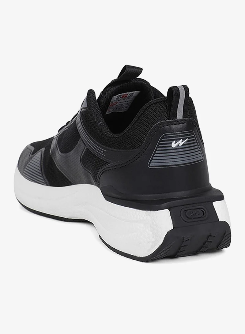 Campus Black Men Ballet Bubble Yoga Max Lace-Up Walking Shoes-Black for Men | Best Price UAE