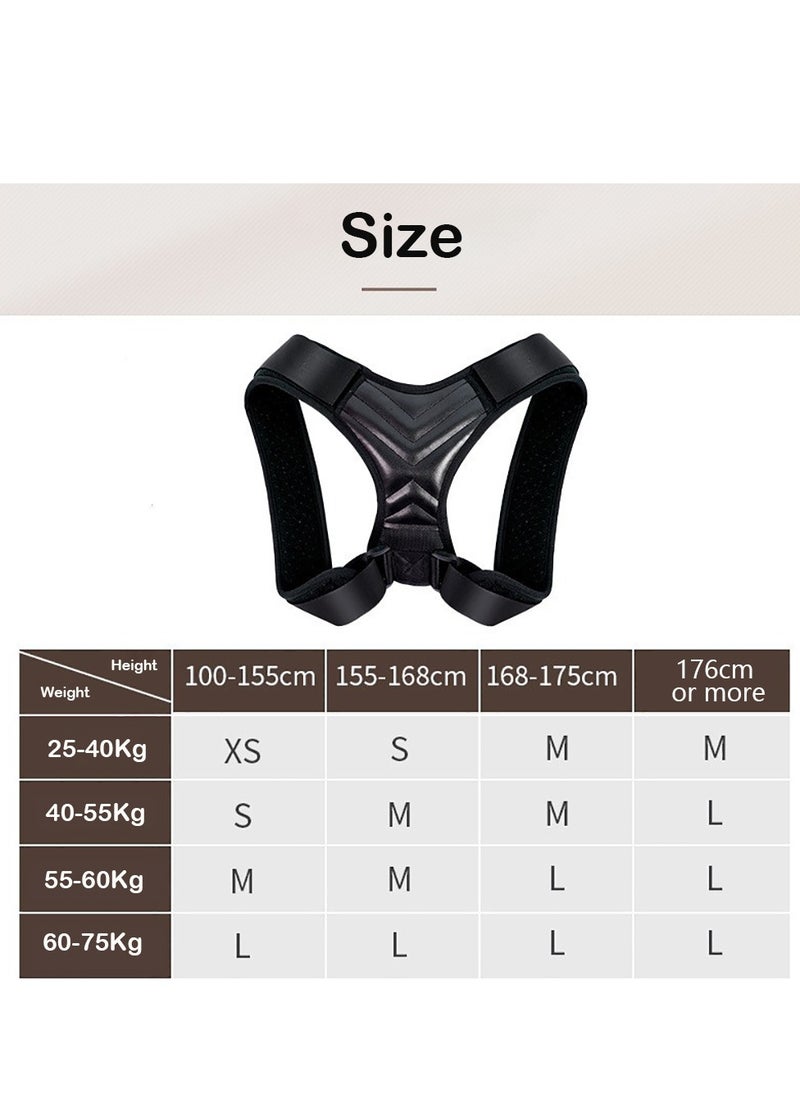 KASTWAVE Unisex Adjustable Back Brace - Posture Corrector for Men & Women, Neck & Shoulder Pain Relief, Ideal for Office Home Gym - M Size  - Image 2