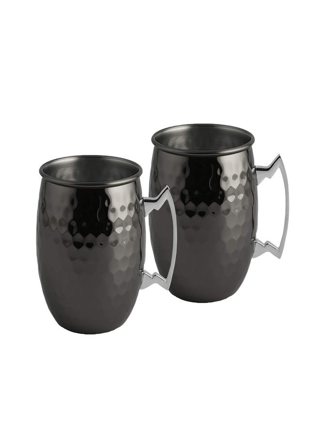 CAMBRIDGE Hammered Black Silversmiths Moscow Mule, Set of 2, 20 Ounce, 2 Count (Pack of 1) - Image 1