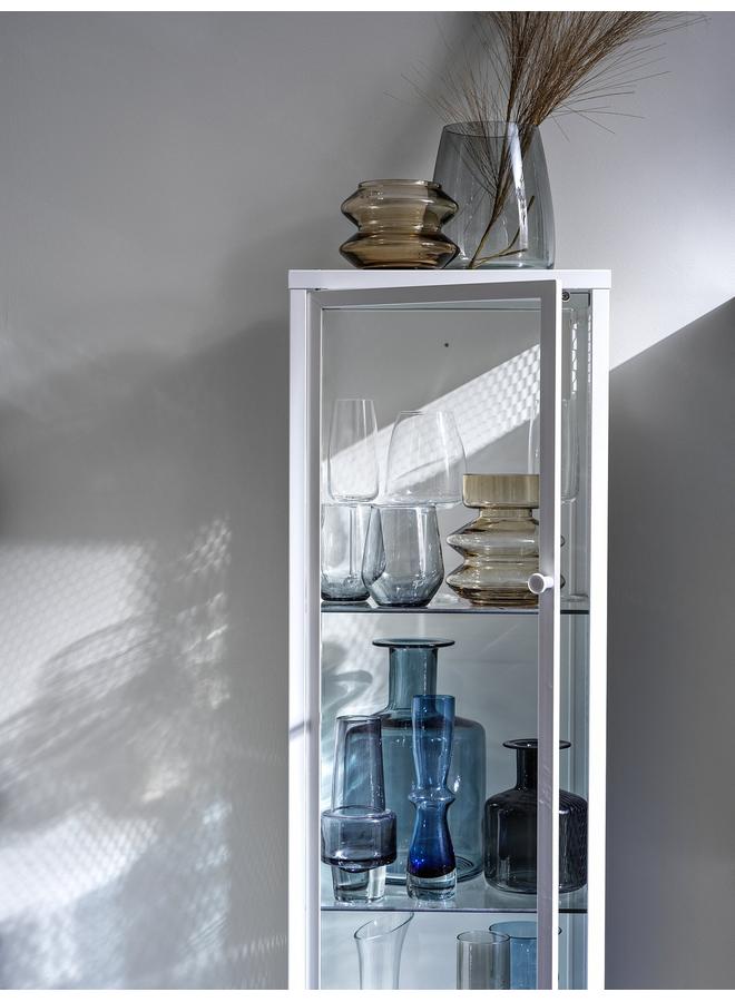 erorex Glass-Door Cabinet, Metal/White, 34X30X116 Cm - Image 3