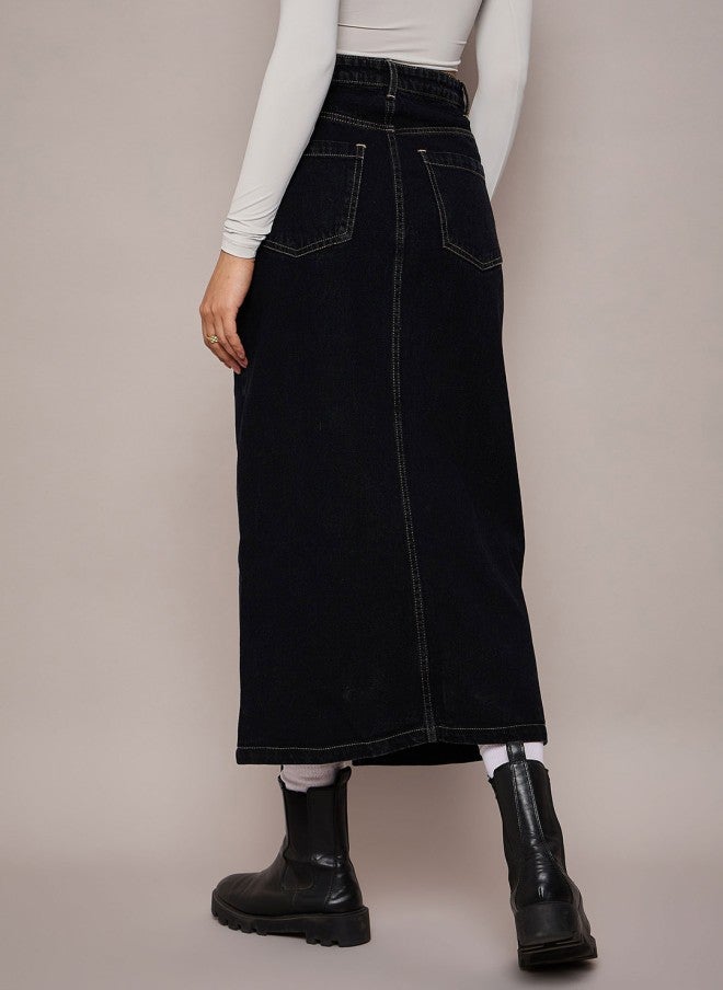 ساسافراس تنورة ميدي - من الدنيم للنساء - Image 3