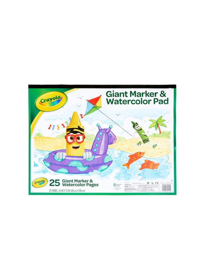 Crayola 25-Page Giant Marker and Watercolor Pad White CRA9934110002 - Image 2