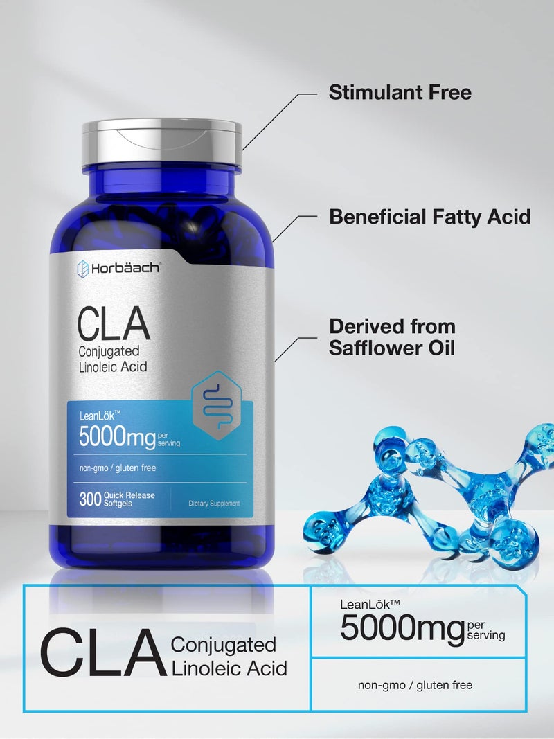 هوربيتش مكمل غذائي Horbäach CLA | 300 كبسولة هلامية | أقصى فعالية | حمض اللينوليك المترافق من زيت القرطم | غير معدل وراثيًا، خالٍ من الغلوتين - Image 3