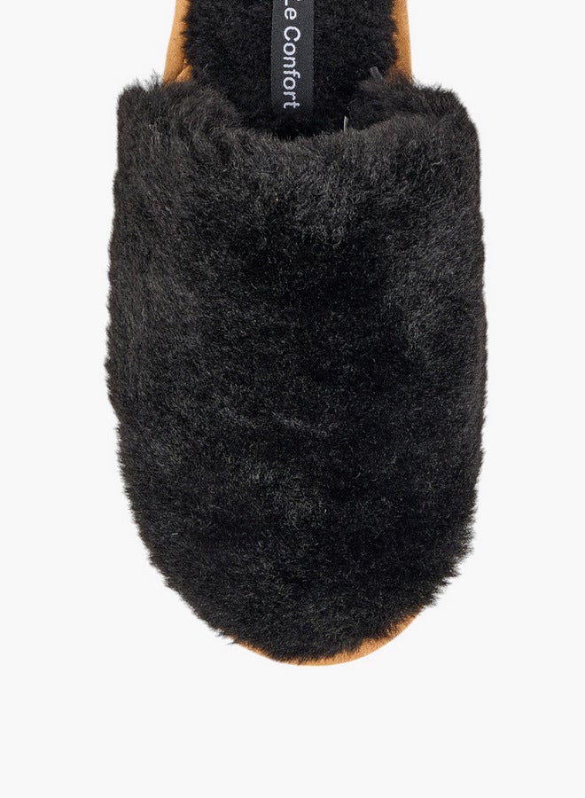 Le Confort Faux Fur Textured Bedroom Mules - Image 3