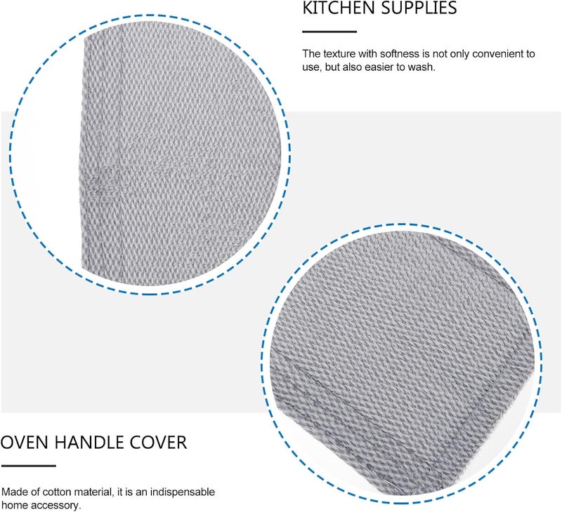 VERDANVERSE 2pcs Refrigerator Handle Covers Non-Slip Protective Kitchen Appliance Door Handle Sleeves 12X4 Inch Oil-Resistant Fridge and for Home Use - Image 5