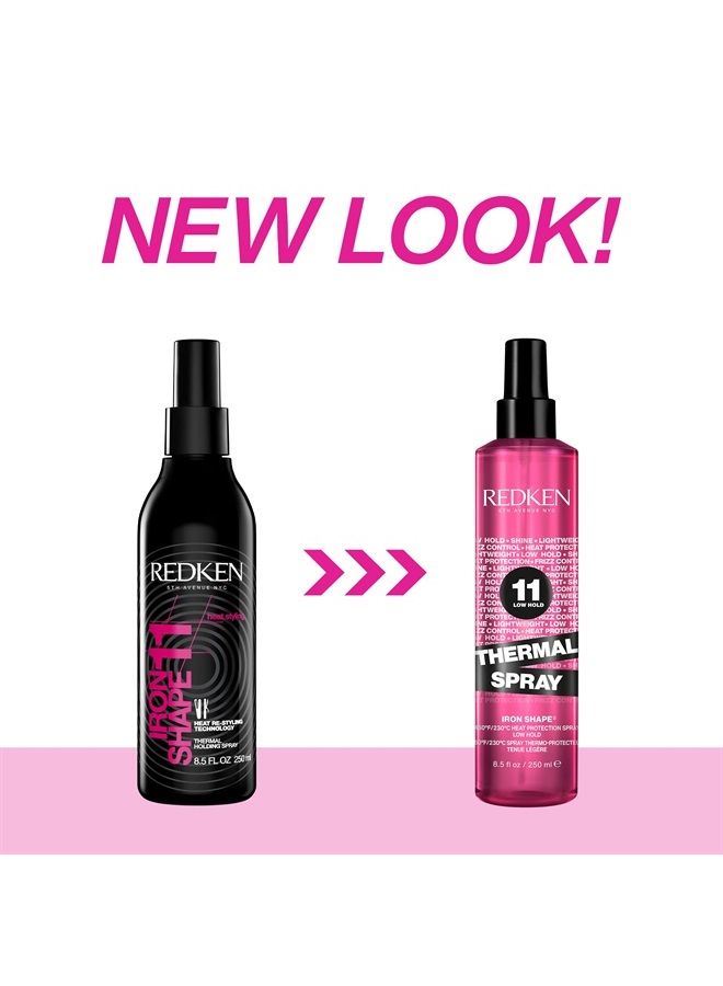 Redken Thermal Spray 11 Low Hold | Thermal Smoothing Holding Spray | For All Hair Types | Provides a Smooth, Silky & Frizz-Free Blow-Dry Finish | Mild Control | Protects Against Heat Damage | 8.5 Oz - Image 2