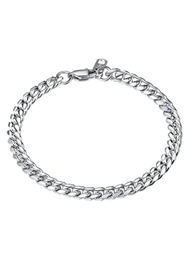 Generic Classic Chain Bracelet Stainless Steel, 6mm Width 8.3''  - Image 2