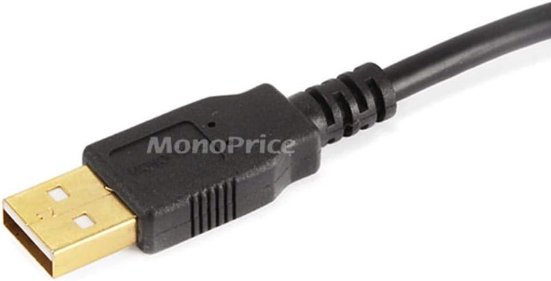 مونوبرايس كابل USB 2.0 - ذكر USB من النوع A إلى ذكر USB من النوع A، مطلي بالذهب، 480 ميجابت في الثانية، 28/24AWG، 1.5 قدم، أبيض - Image 2