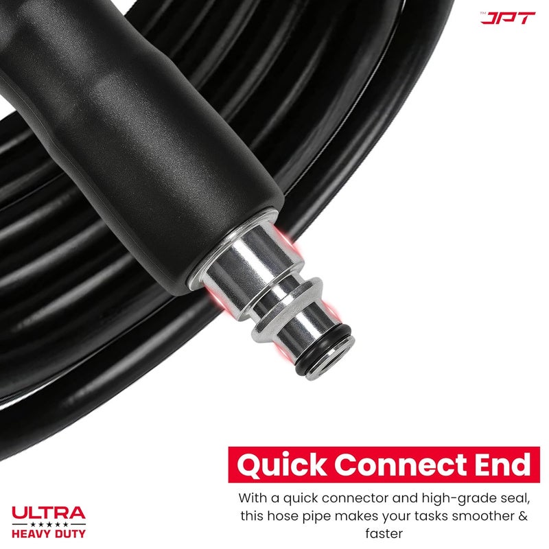 JPT Ultra Heavy-Duty 15Mtr High Pressure Hose Pipe Compatible with Bosch Aquatak/AQT Series | Withstand Up to 450 Bar (6525 PSI) of Pressure | Premium PVC + PE Layers & Reinforced Braid - Image 2