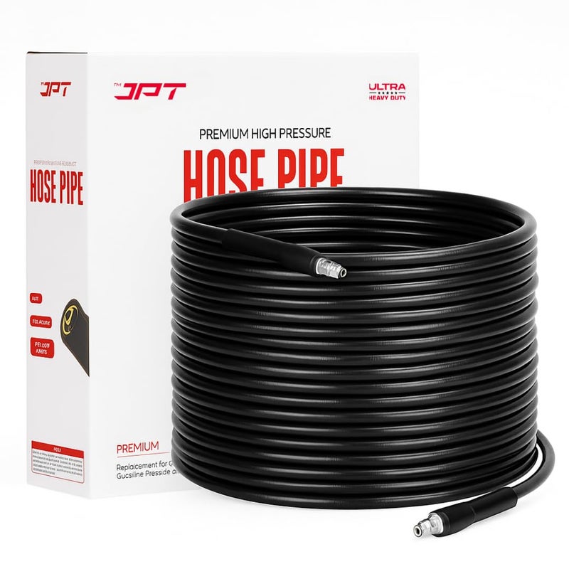 JPT Ultra Heavy-Duty 15Mtr High Pressure Hose Pipe Compatible with Bosch Aquatak/AQT Series | Withstand Up to 450 Bar (6525 PSI) of Pressure | Premium PVC + PE Layers & Reinforced Braid - Image 1