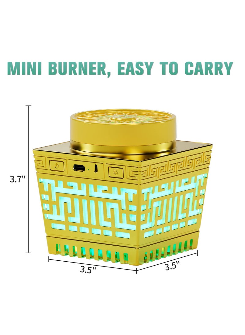 BORTONY Bakhoor with Quran Speaker, Remote Control with 114 Quran Chapters Bluetooth Speaker Mini Incense Burner Bakhoor with Multicolor Changing Night Light MP3 Music Player with 18 Reciters and 17 Translati - Image 3