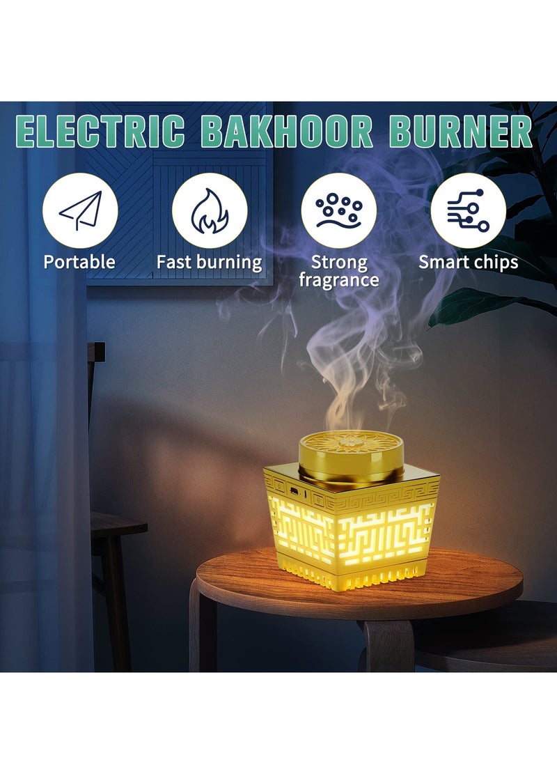 BORTONY Bakhoor with Quran Speaker, Remote Control with 114 Quran Chapters Bluetooth Speaker Mini Incense Burner Bakhoor with Multicolor Changing Night Light MP3 Music Player with 18 Reciters and 17 Translati - Image 4