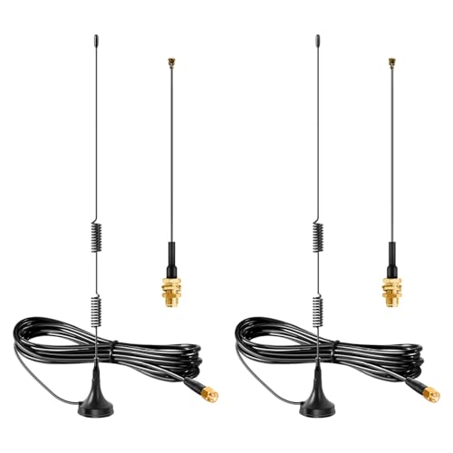slinkdsco Meshtastic Long Range 915MHz Lora Magnetic Base Antenna with SMA Male for ESP32 LoRa V3 Development Board 915MHz LoRa Module with 10cm IPEX Extension Cable (2 Sets), Slinkdsco ﻿ - Image 1