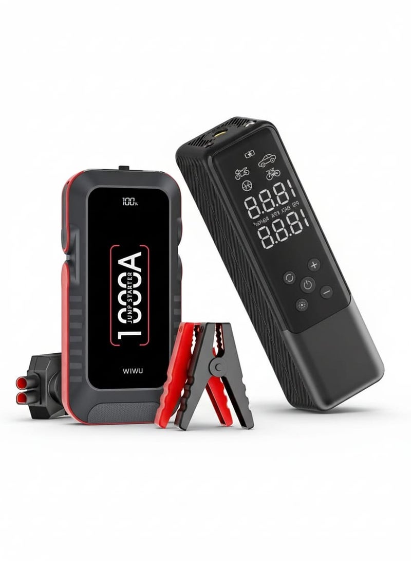 WIWU Your Ultimate Roadside Companion: Car Jump Starter & Smart Tire Inflator - Image 1