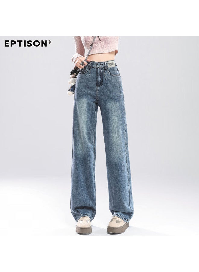 EPTISON Yipin Tiancheng High Waist Women's Jeans Spring/summer Vintage Casual All-match Slim Wide-leg Pants Women - Image 3