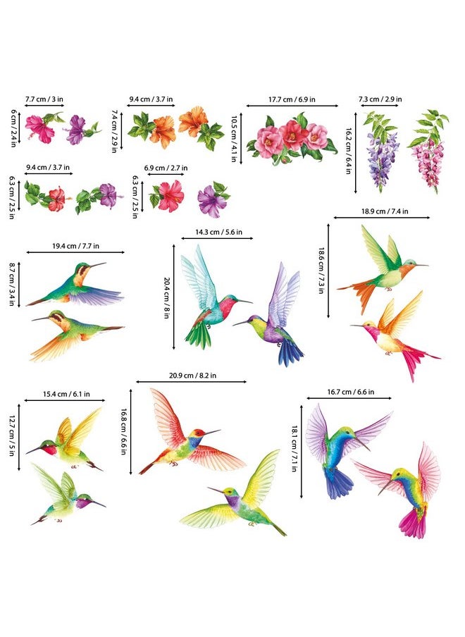 DECOWALL DS-8060 Tropical Flowers and Hummingbirds Wall Decals Stickers Room Bedroom Living décor Art Bird murals Removable Leaf Tree Vinyl Nursery Stick Window Home Peel DIY Kids Flying Decorations - pzsku/ZD10621D79765BA0E6FABZ/45/_/1737031255/4b21dc89-c19d-41eb-9fb5-06181829d1b5