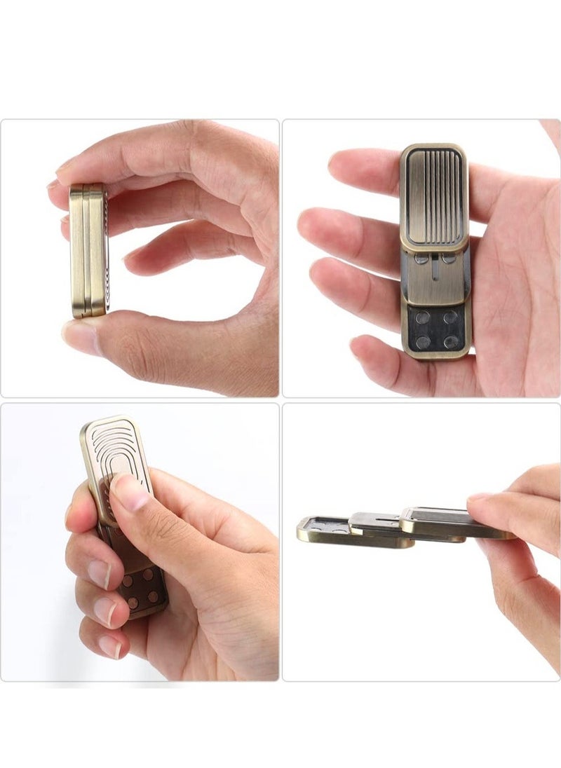 Premium Magnetic Fidget Blocks,Fun Push Sliders for Stress Relief and Everyday Carry - Perfect Gift for Men and Boys (Brass CP3)  - Image 5