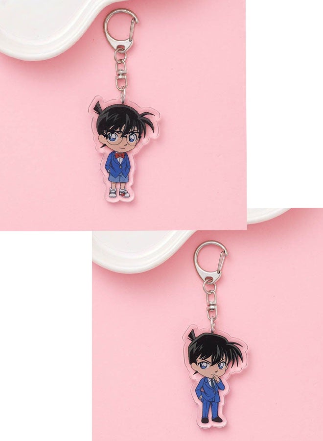 Happy D 6-piece set of Detective Conan keychains: Conan Edogawa, Heiji Hattori, Ran Mouri, Shinichi Kudo, and Ai Haibara - Image 4