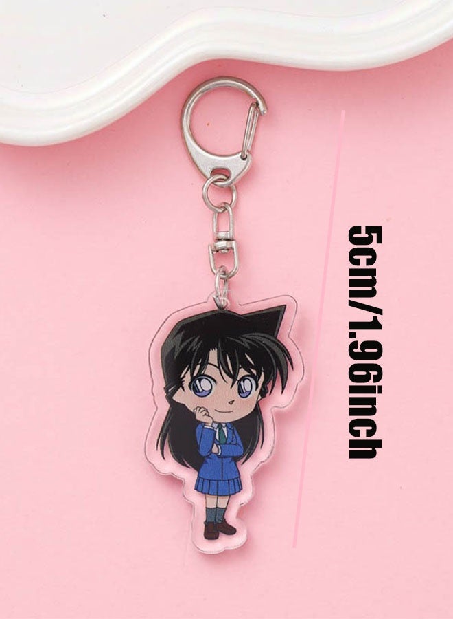 Happy D 6-piece set of Detective Conan keychains: Conan Edogawa, Heiji Hattori, Ran Mouri, Shinichi Kudo, and Ai Haibara - Image 5