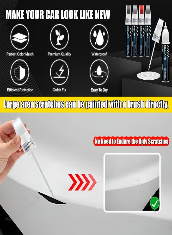 COSLAKE Car Touch Up Paint(Titanium Rush Metallic(G6M/WA618G)) for GMC, Car Paint Scratch Repair Kit, Quick & Easy Solution to Repair, 2 in 1 Scratch Remover Pen with Color-Matched - Image 4