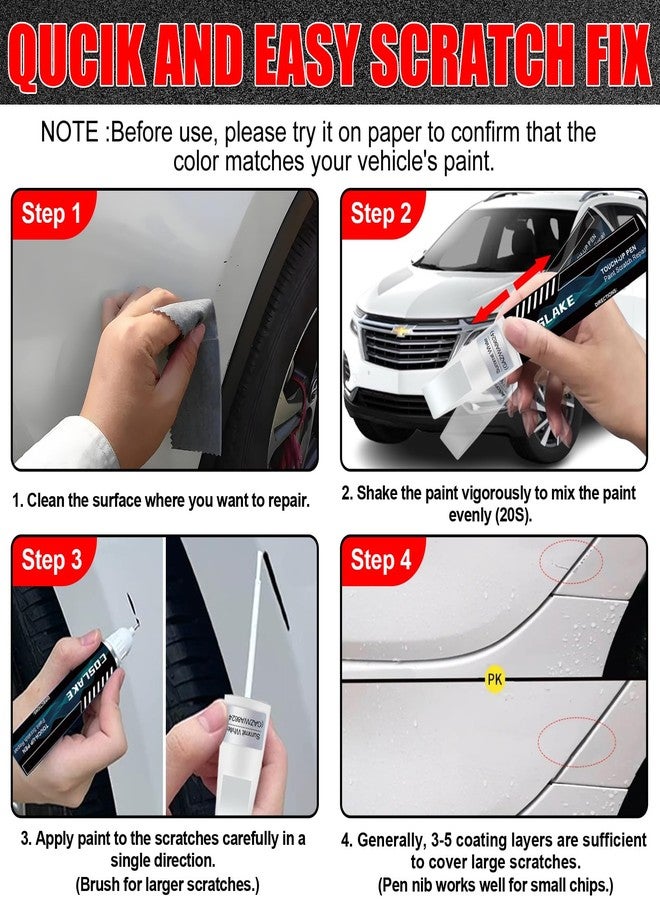 COSLAKE Car Touch Up Paint(Titanium Rush Metallic(G6M/WA618G)) for GMC, Car Paint Scratch Repair Kit, Quick & Easy Solution to Repair, 2 in 1 Scratch Remover Pen with Color-Matched - Image 5