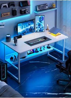 Lafulaifu 120*55*75cm Computer Desk With Storage Bookshelf Gaming Table Large Desktop Office Workstation Study Desk for Home Office  - Image 1