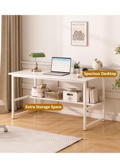 Lafulaifu 120*55*75cm Computer Desk With Storage Bookshelf Gaming Table Large Desktop Office Workstation Study Desk for Home Office  - Image 5
