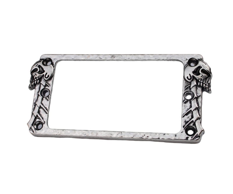 Guyker Metal Flat Humbucker Cover, Pickup Mounting Ring Set - Bridge Neck Pickups Frame Replacement Part for Electric Guitar or Precision Bass(2PCS, PR007 Antique Silver) - Image 4