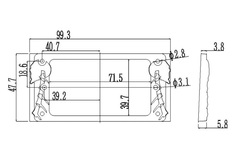 Guyker Metal Flat Humbucker Cover, Pickup Mounting Ring Set - Bridge Neck Pickups Frame Replacement Part for Electric Guitar or Precision Bass(2PCS, PR007 Antique Silver) - Image 5
