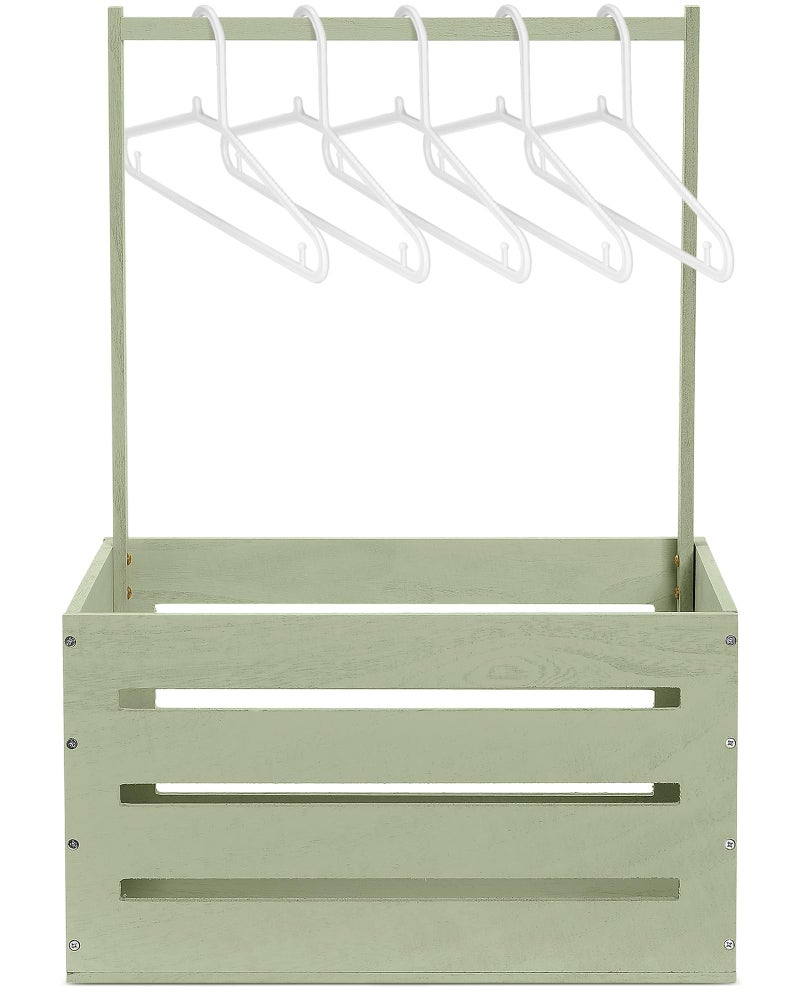 Suzile Wooden Baby Shower Crate Closet Wood Basket for Gifts with Handle Boy Girl Clothes Gender Reveal Storage Box for Newborn New ParentLight Green - Image 2