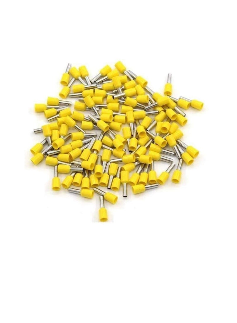 موصل أنبوبي لسلك نهاية سلك بلوك معزول ، عروات كابل تجعيد كهربائي ، غلاف كابل تجعيد طرفي لتوصيل الأسلاك (حزمة من 100) (0.75 مم - E7508 ، أصفر) - Image 2