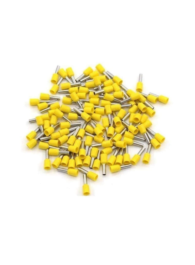 موصل أنبوبي لسلك نهاية سلك بلوك معزول ، عروات كابل تجعيد كهربائي ، غلاف كابل تجعيد طرفي لتوصيل الأسلاك (حزمة من 100) (0.75 مم - E7508 ، أصفر) - Image 1