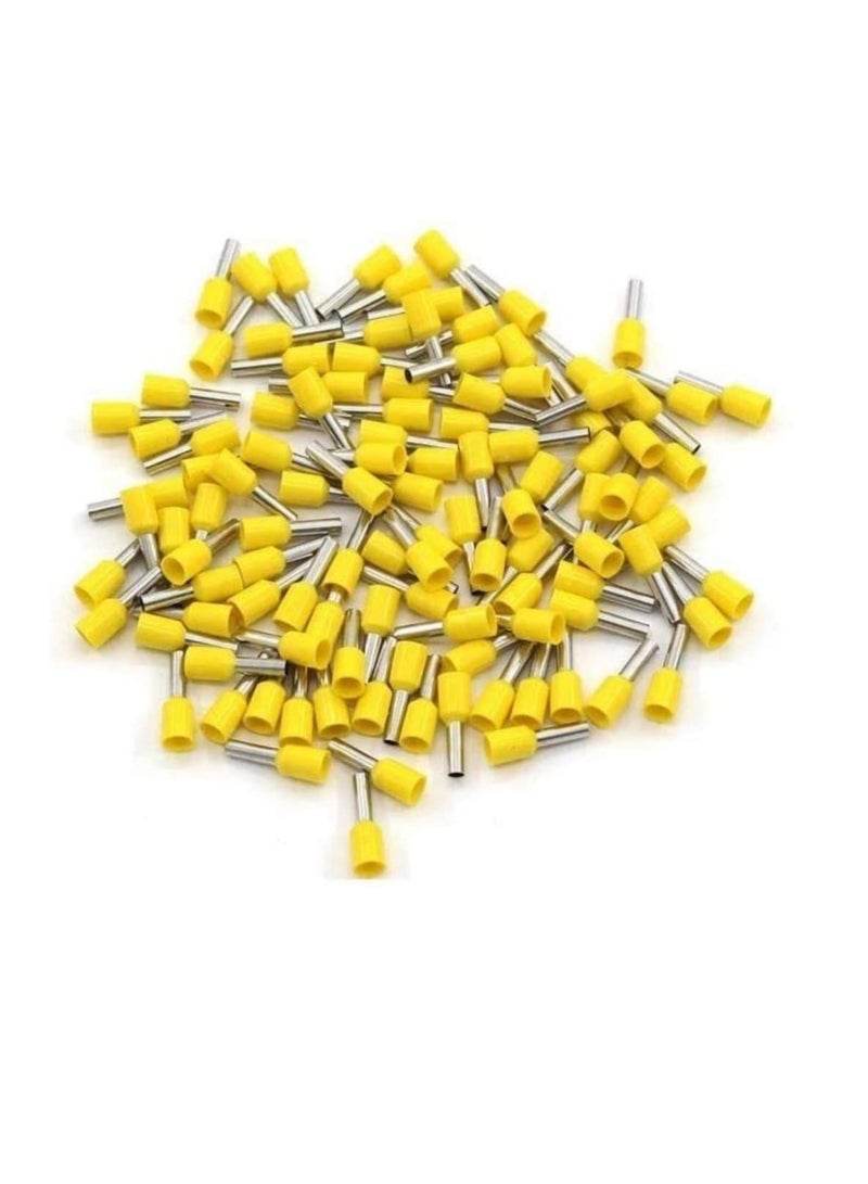 موصل أنبوبي لسلك نهاية سلك بلوك معزول ، عروات كابل تجعيد كهربائي ، غلاف كابل تجعيد طرفي لتوصيل الأسلاك (حزمة من 100) (0.75 مم - E7508 ، أصفر) - Image 3