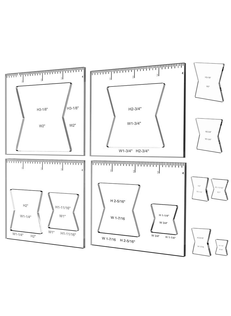 Monliful Monliful Pack of 4 Butterfly Inlay Template Set Router Templates for WoodworkingRouter Jig Templates Decorative Templates 