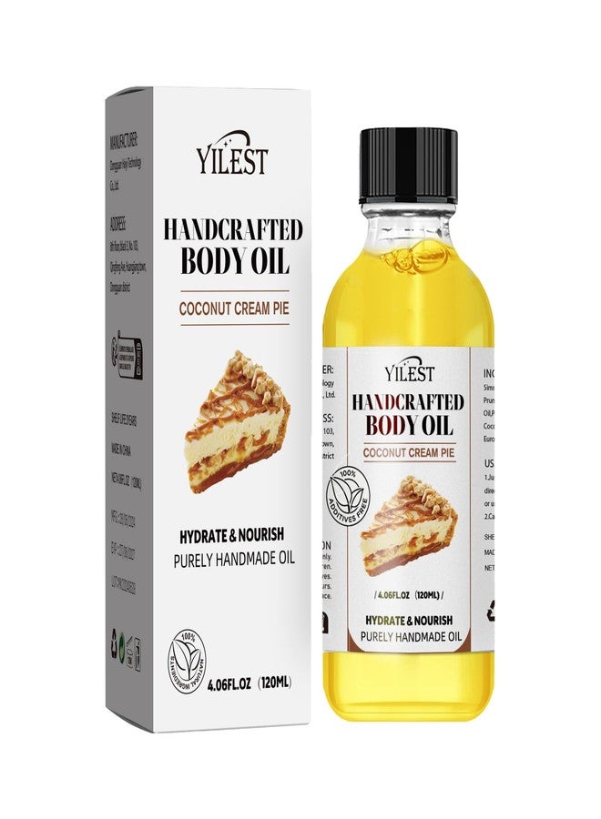 YILEST Organic Coconut Oil Body Oil for Dry Skin - Sweet Almond & Coconut Oils Blend, Moisturizing, Nourishing & Aromatic Skin Care Treatment for Women & Men, 4.06 Fl Oz, Hydrating & Non-Greasy - Image 1