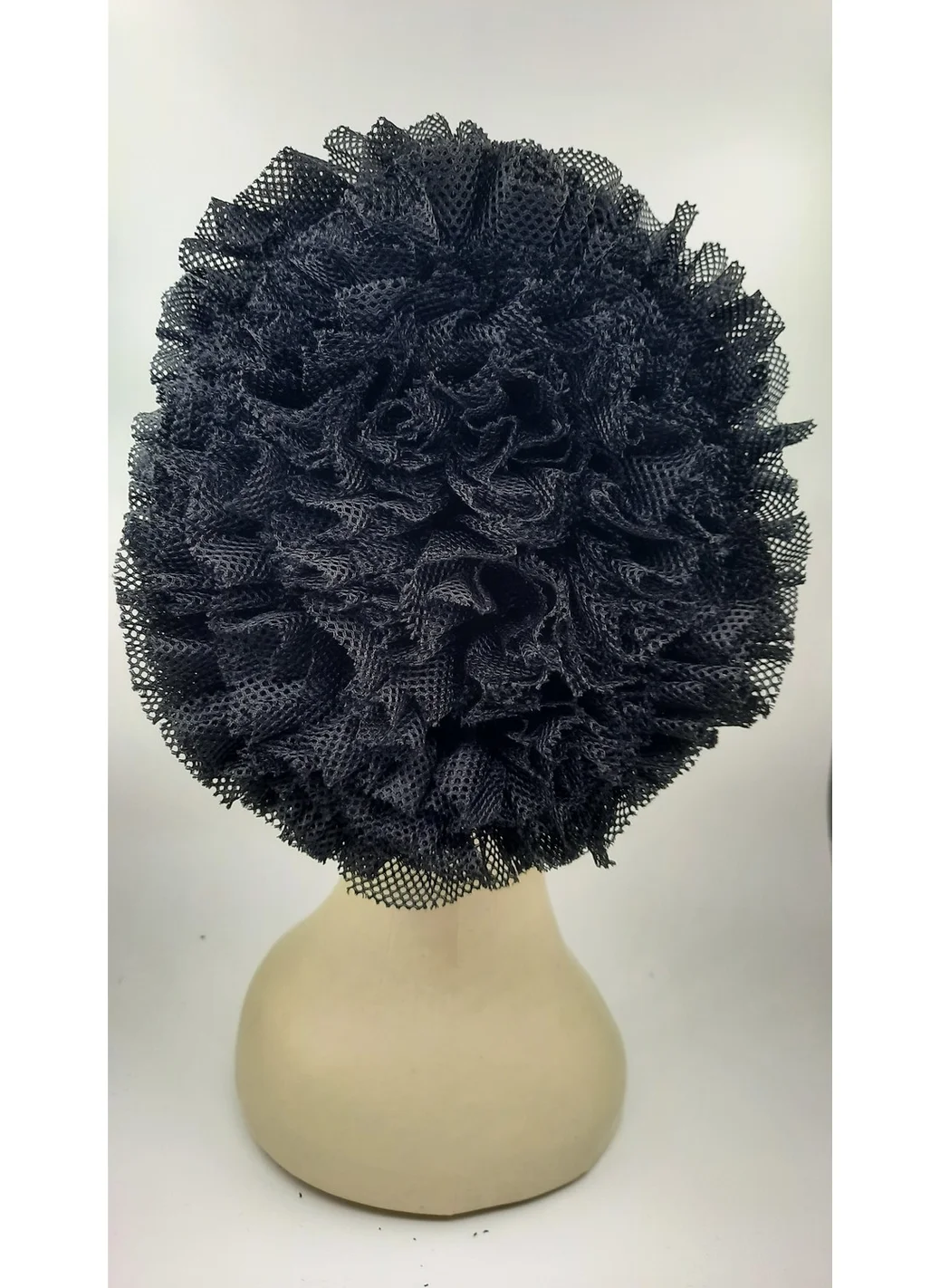 Meralce Frilly Stitched Bonnet Black