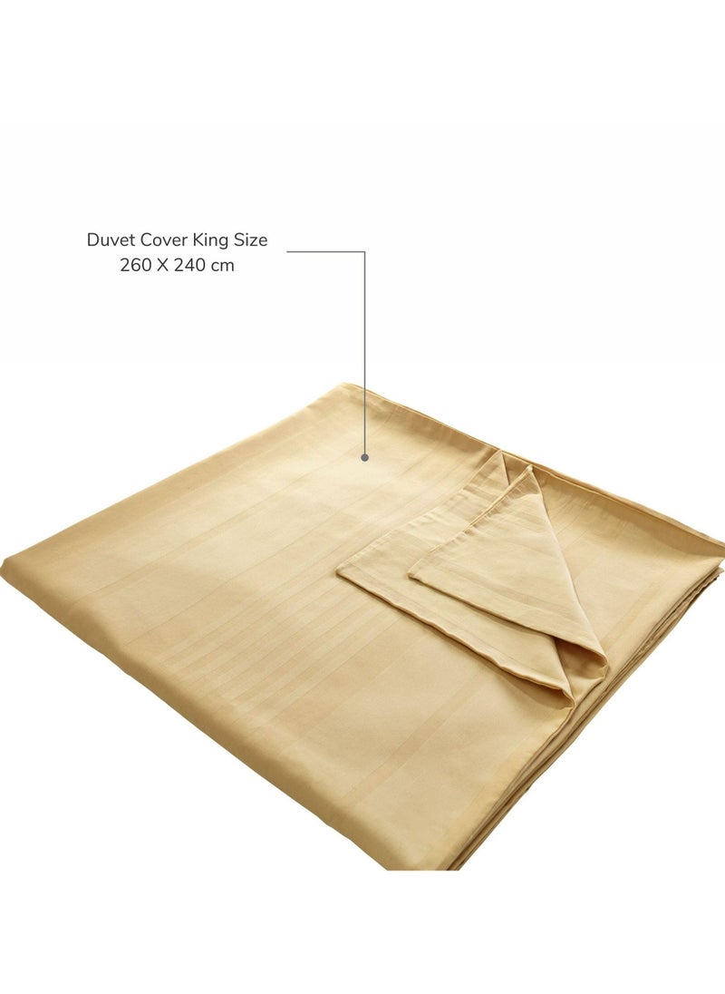 Donetella Cotton Duvet Cover Set 6-Pcs Double Size Reversible Printed Comforter Covers With Hidden Zipper Closure And Corner Holders(Without Filler),Gold King  - Image 3