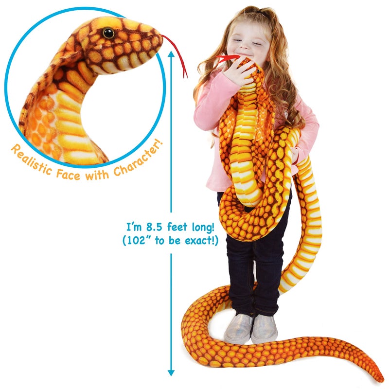 TigerHart Qamra The King Cobra  102 Inch Stuffed Animal Plush - Image 3