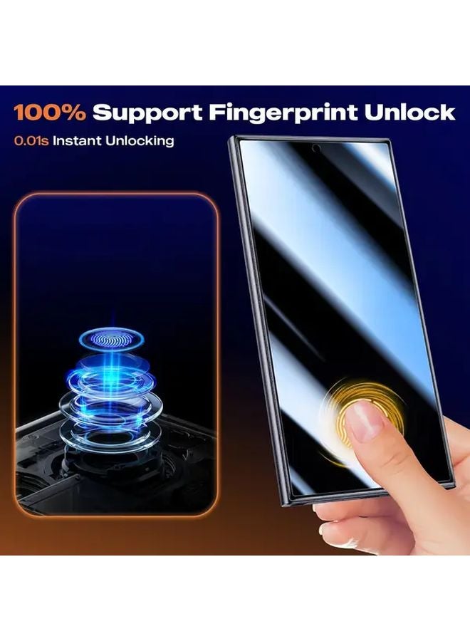Galaxy S21 Plus 5G 2 Front 1 Lens Tempered Glass Screen Protector Anti Glare Fingerprint Unlock - Image 2
