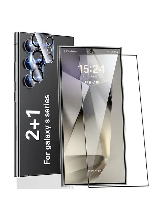 Galaxy S21 Plus 5G 2 Front 1 Lens Tempered Glass Screen Protector Anti Glare Fingerprint Unlock - Image 1