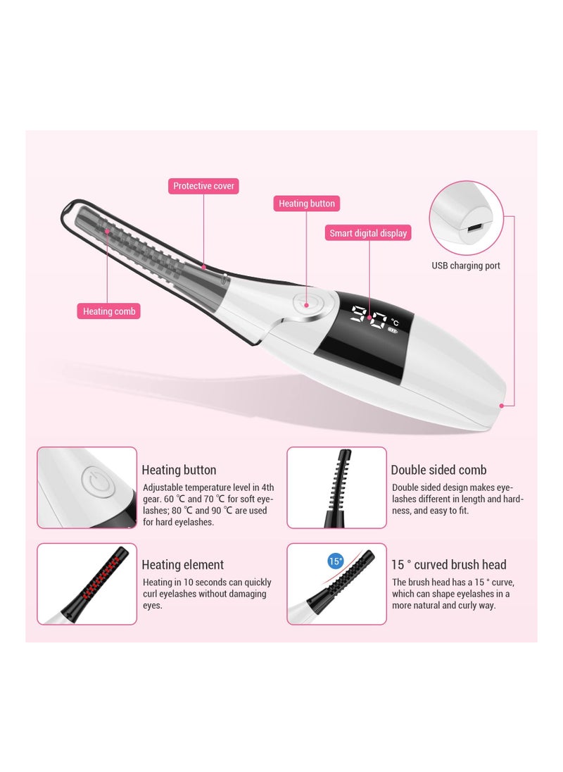 Arabest - Electric Heated Lash Curler with LED Display 4 Temperature Modes(White) - Image 1