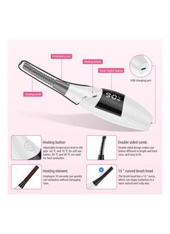 Arabest Electric Heated Lash Curler with LED Display 4 Temperature Modes(White)  - Image 5