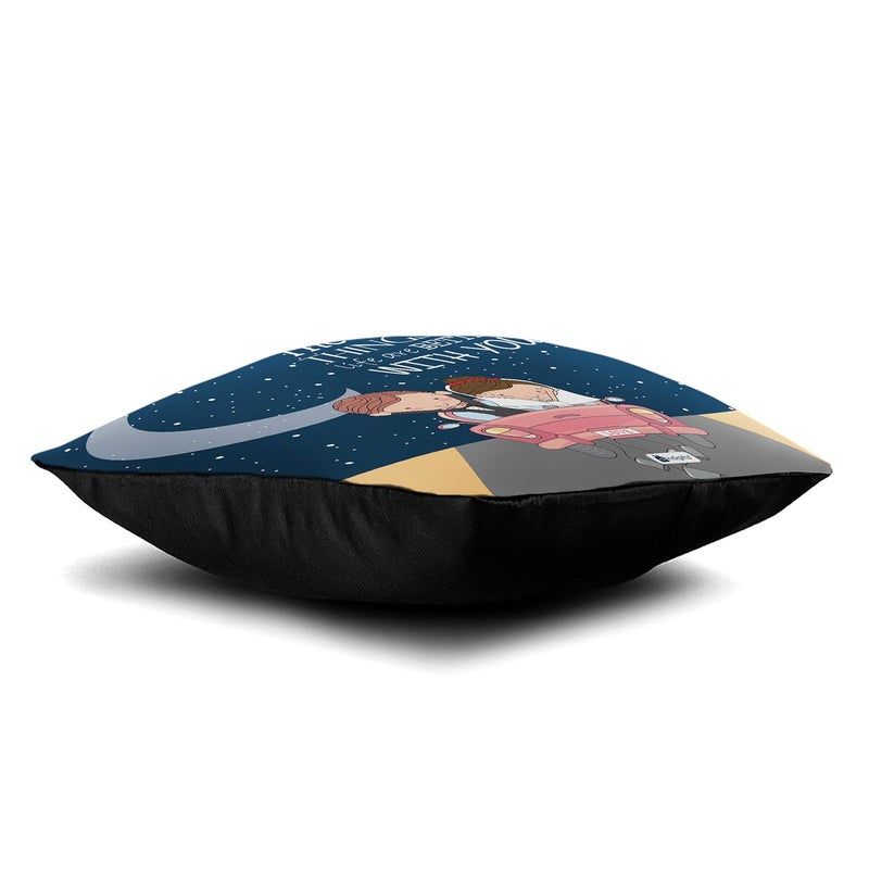 Indigifts غطاء وسادة إنديجيفت الأشياء الجيدة أفضل معك 12X12 مع حشوة وكوب قهوة هدية له لها زوجة زوج - Image 4