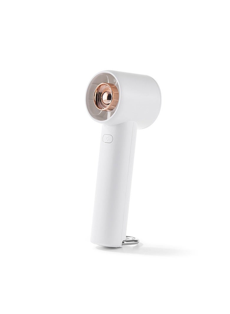 Loquat Portable Handheld Fan, Personal USB Rechargeable Mini Turbo Fan with 3 Speed Adjustable and Desktop Base, Travel, Makeup, Outdoor, Indoor - Image 1